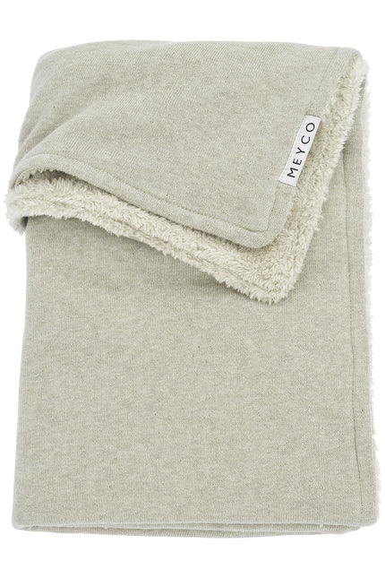 Meyco Coperta per lettino Teddy Knit Basic Sand Melange