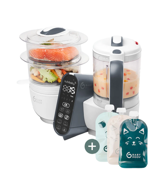 Babymoov Robot da cucina Nutribaby bianco con sacchetti riutilizzabili