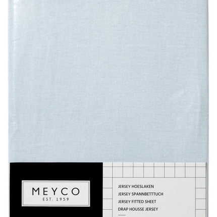 Meyco Lenzuolo a pieghe Jersey Azzurro 70x140/150 cm