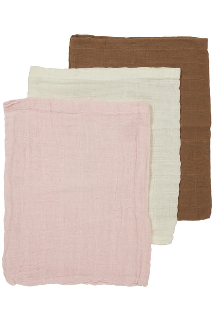 Panno per la bocca Meyco 3St Offwhite/ Soft Pink/ Toffee