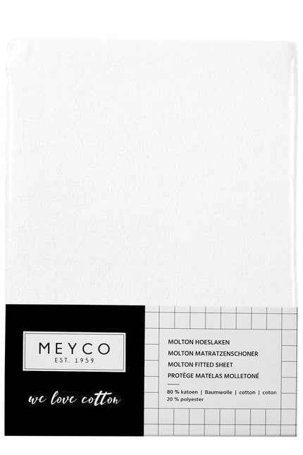 Meyco Lenzuolo a pieghe Molton Stretch 50X90 Bianco