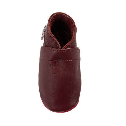 Baby Dutch Shoes Plain Bordeaux Red