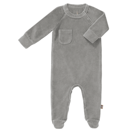 Pigiama Fresk Baby Velours con Piede Paloma Grigio