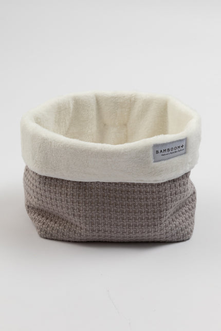 Bamboom Basket Soft Stone Grigio Caldo