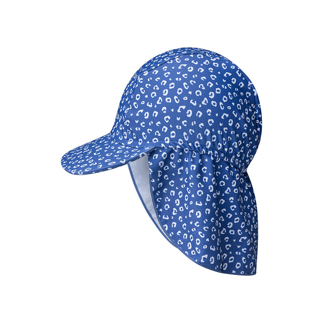 Swim Essentials Cappello da sole per bambini Uv Blu Leopardo Protezione del collo