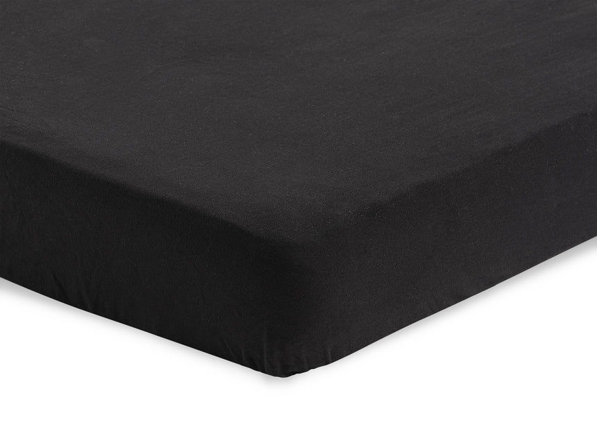 Jollein - Lenzuolo a pieghe Jersey Nero 60x120cm