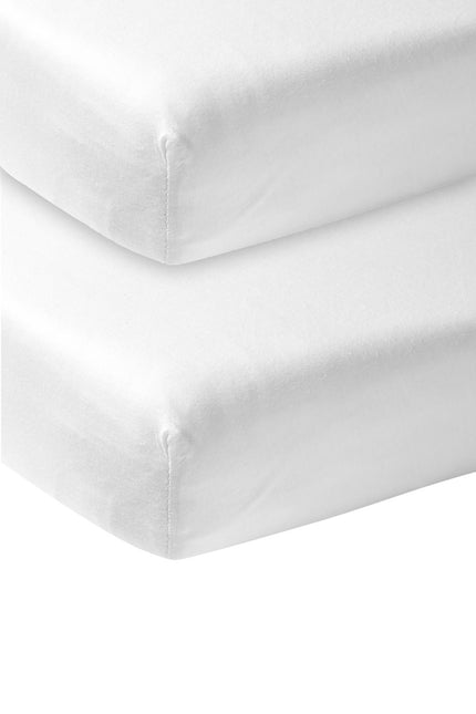 Meyco Lenzuolo a Coperta Jersey Bianco 70x140/150 cm 2 pezzi