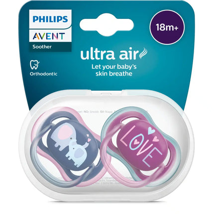 Succhietto Philips Avent +18 mesi Air Elephant/Love