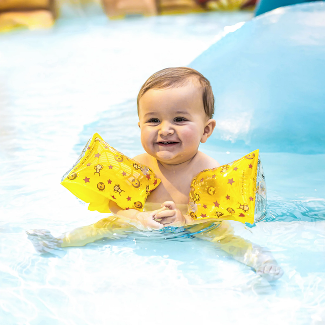 Swim Essentials Cinghie per il nuoto con stampa circo 0-2 anni Giallo