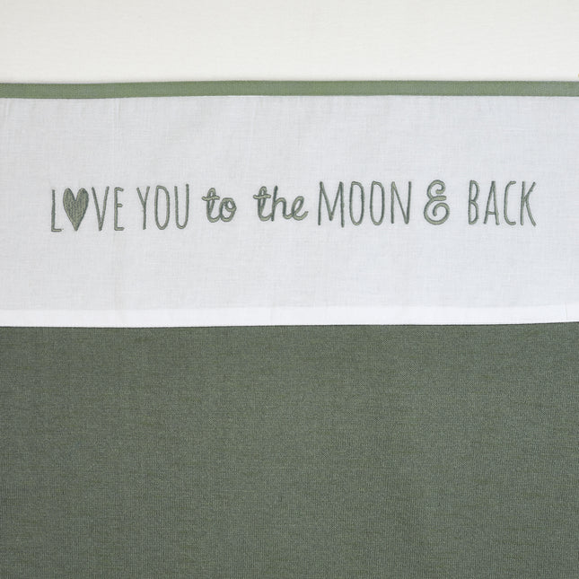 Meyco Cradle towel Love You To The Moon & Back Verde bosco