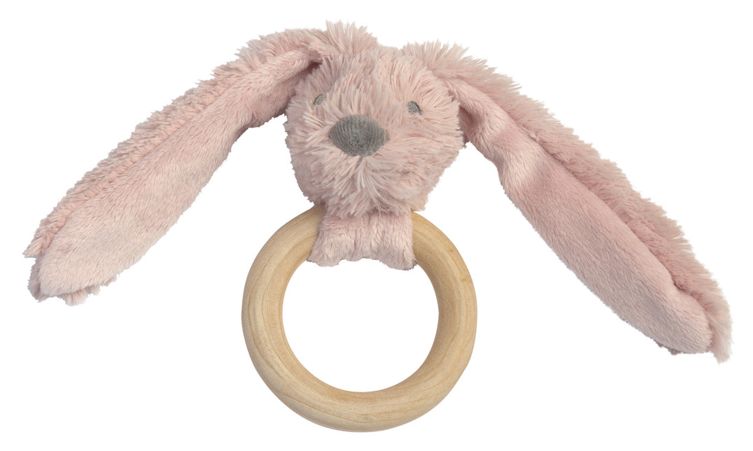 Anello da dentizione Happy Horse Wood Rabbit Richie Old Pink 12 cm