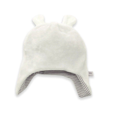 Cappello Bamboom Baby Beanie Velluto Medio Bianco sporco