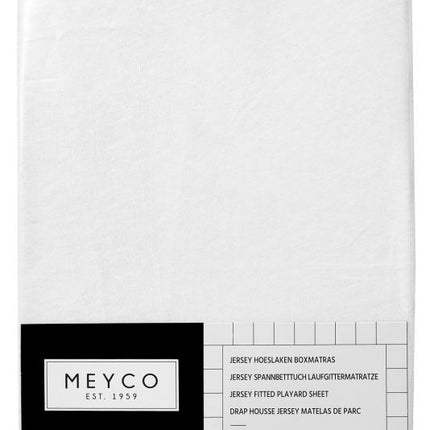 Meyco Lenzuolo Fitted Jersy Box Materasso Bianco 75x95cm