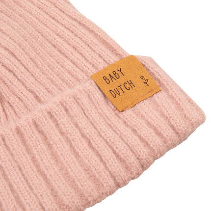 Cappello da neonato olandese invernale rosa