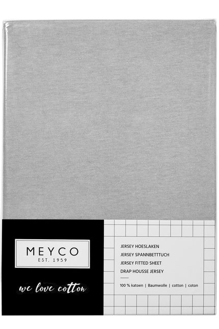 Meyco Lenzuolo Fitted Jersey Box Materasso 75X95cm Grigio Chiaro