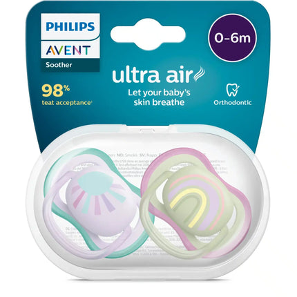 Philips Avent Succhietto +0 mesi Air Sun/ Rainbow Girl