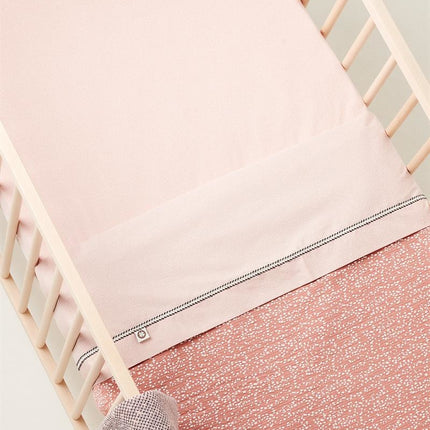 Noppies Cradle towel Tiny Dot Poplin 2-Way Misty Rose