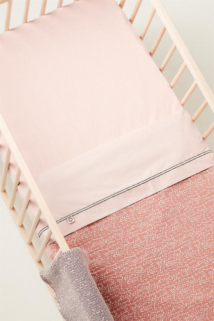 Noppies Cradle towel Tiny Dot Poplin 2-Way Misty Rose