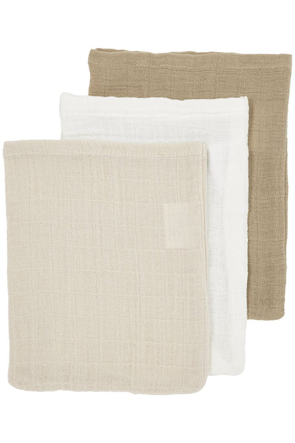 Meyco Asciugamano 3-Pack Offwhite/Soft Sand/Taupe 20X17cm