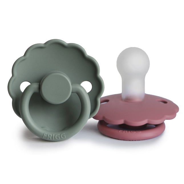 Tettarella Frigg Taglia 2 Daisy Dusty Rose/Lily Pad Silicone Confezione da 2 pezzi