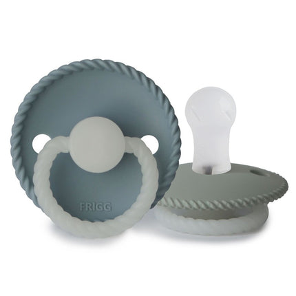 Ciuccio Frigg Taglia 1 Corda Notte Pietra Blu/Salvia Silicone 2-Pack