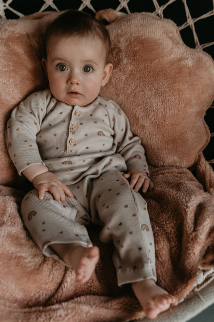 Snoozebaby playsuit Milky Rust Rainbow