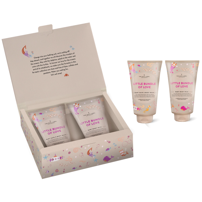 L'etichetta regalo Giftbox Baby Little Bundle Of Love Girls 2 pezzi