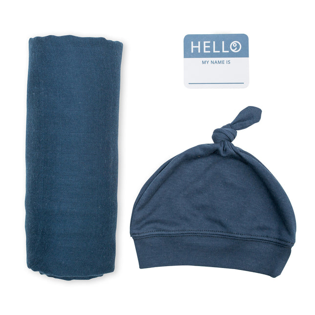 Lulujo Panno idrofilo con cappello e adesivo Navy