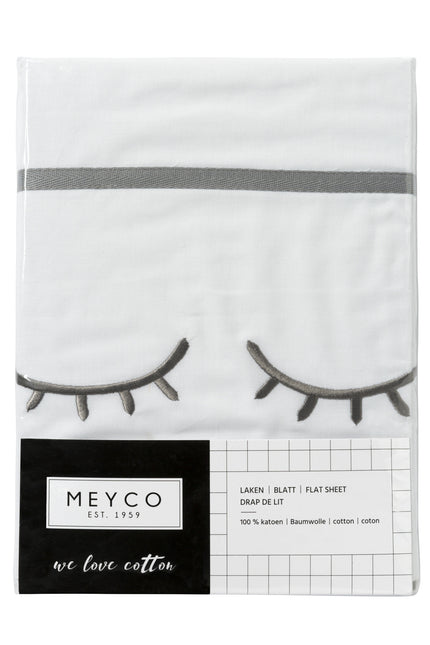 Meyco Asciugamano da culla Sleepy Eyes Grigio