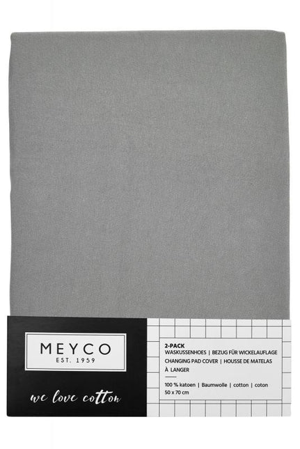 Meyco Coprifasciatoio Basic Jersey Grigio 2 pezzi