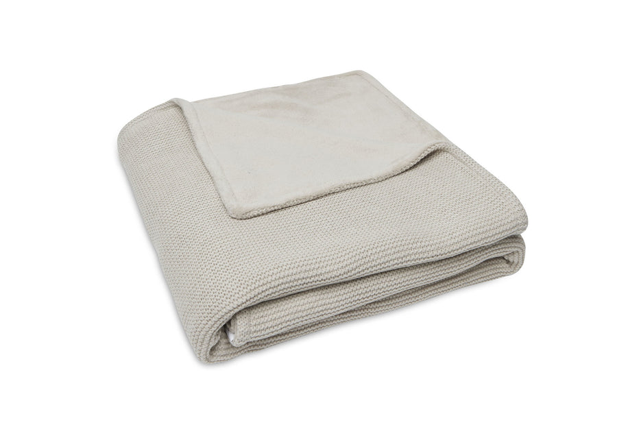 Coperta da letto Jollein Basic Knit Nougat/Fleece 100x150cm