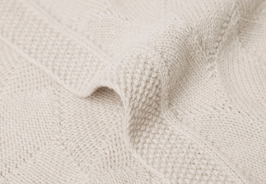 Coperta da letto Jollein Shell Knit Nougat 100x150 cm