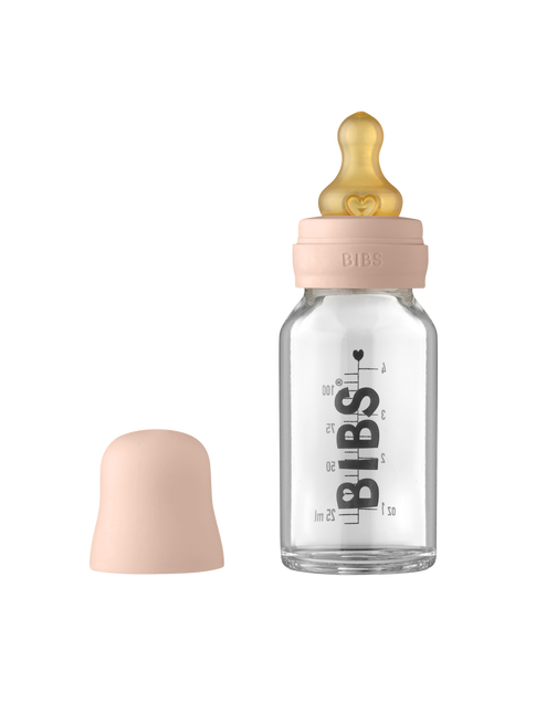 BIBS Bottiglia per bambini in vetro 110ml Blush