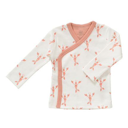 Fresk Wrap cardigan Lobster Coral Pink