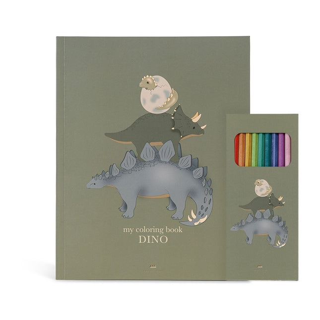 Konges Slojd Libro da colorare con matite Dino