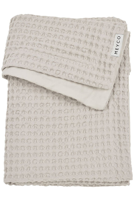 Coperta da letto Meyco Baby Waffle Cotton Greige 100x150cm