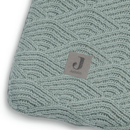 Coprifasciatoio Jollein River Knit Ash Green 75x85cm