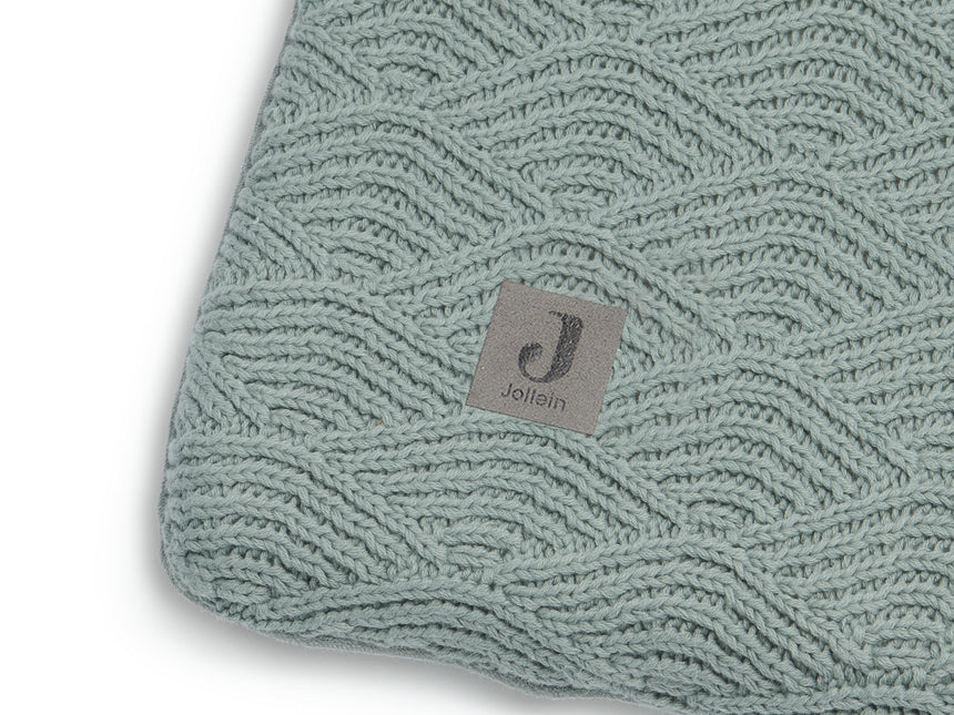 Coprifasciatoio Jollein River Knit Ash Green 75x85cm