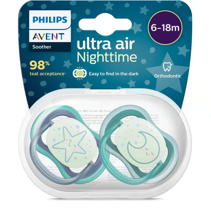 Philips Avent Ciuccio +6 mesi Aria Notte Stella/Luna