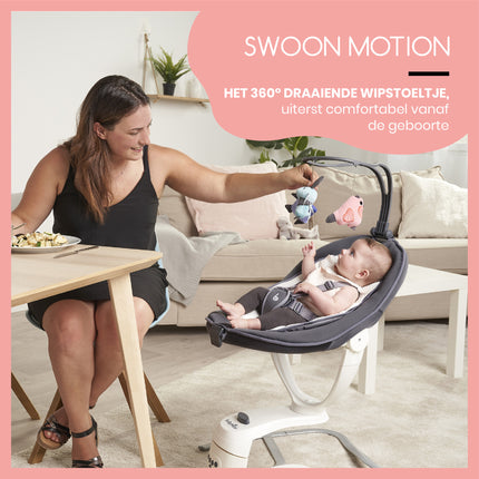 Babymoov Altalena Swoon Motion in zinco con adattatore