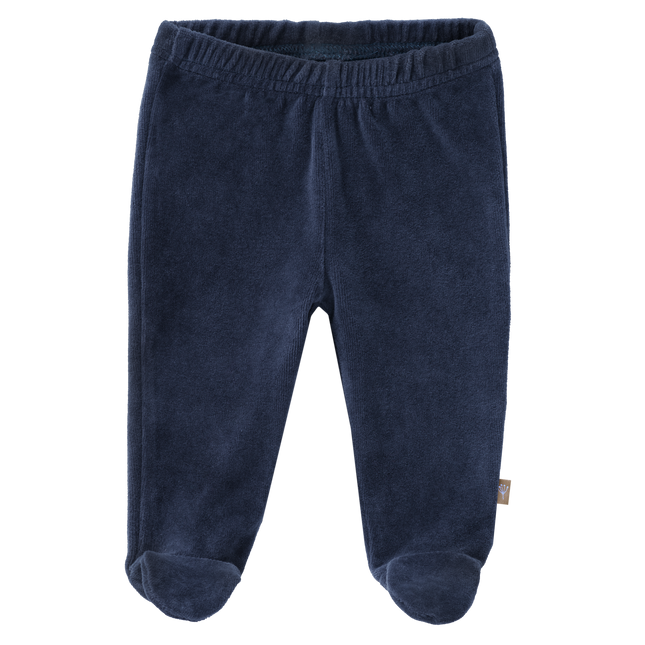 Fresk Baby Pantaloni Velours Con Piede Indaco