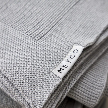 Meyco Coperta per letto a coste Grigio Melange