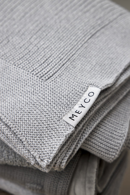 Meyco Coperta per letto a coste Grigio Melange