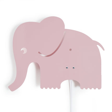 Lampada da parete per cameretta Elefante Rosa Pallido