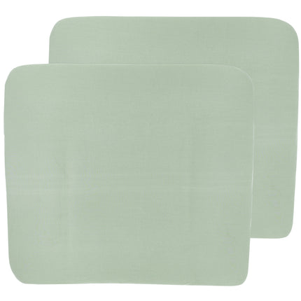 Meyco Coprifasciatoio 3K 2St Basic Jersey Verde Pietra