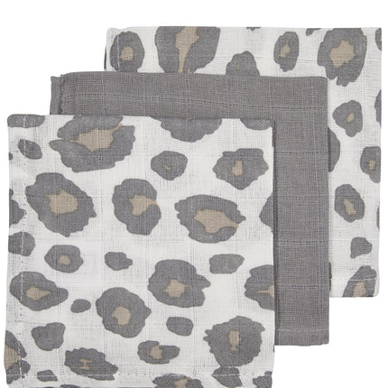 Meyco Mouth Cloth 3St Panther Neutral/Grey/Panter Neutral