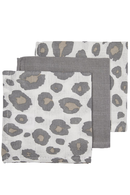 Meyco Mouth Cloth 3St Panther Neutral/Grey/Panter Neutral