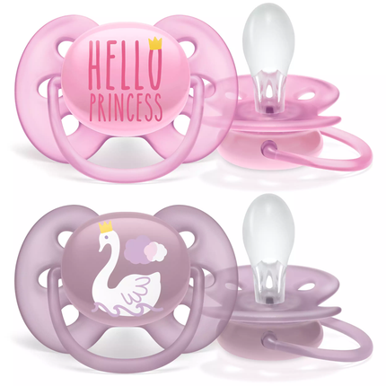 Philips Avent Ciuccio Soft Deco Bambina +6 mesi 2 pezzi