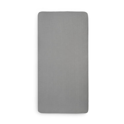 Jollein - Lenzuolo a pieghe Jersey Grigio Tempesta 60x120cm 2 pezzi