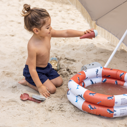 Swim Essentials Piscina Bambino Balena Rosso Bianco 60Cm